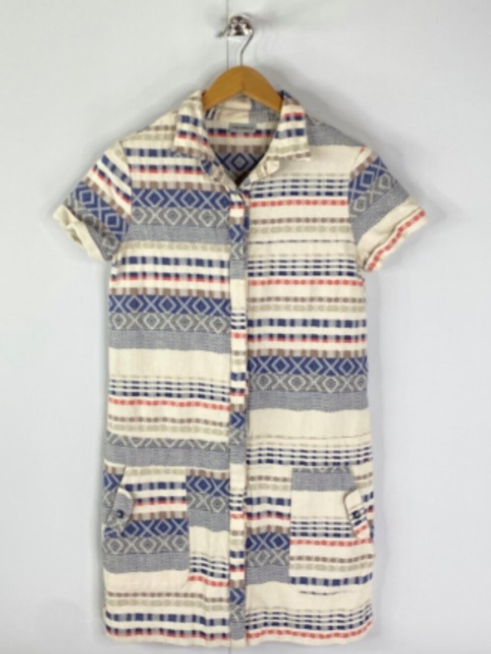 EUC Anthropologie The Odells Woven Button Down Sheath Dress (S)
